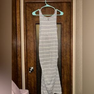 Maternity tight fitted striped dress
